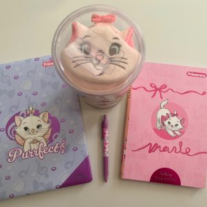 Cuaderno espiral Pasta dura 100 hojas, cuaderno cosido, boligrago Marie y Portalapices