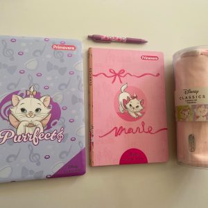Cuaderno espiral Pasta dura 100 hojas, cuaderno cosido, boligrago Marie y Portalapices
