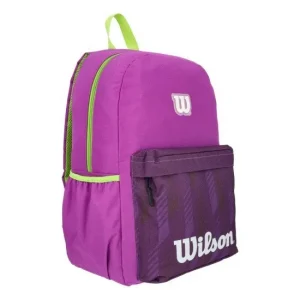 Mochila Wilson violeta y verde 17.5 pulgadas