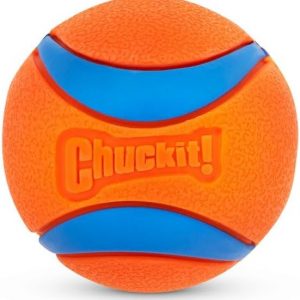 Chuckit! Ultra Ball Dog Toy with Cleaning Bucket, Medium 2.5-in, 8-Pack
