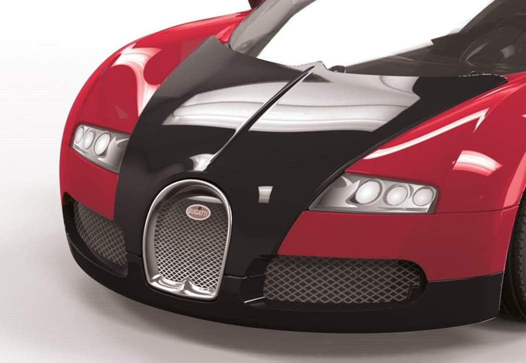 Airfix J6020 Quickbuild - Kits de autos de plástico para modelo, Bugatti 16.4 Veyron negro/rojo, kit de fácil montaje, autos de carreras clásicos para adultos y niños, modelos de autos deportivos, juego de juguetes de construcción