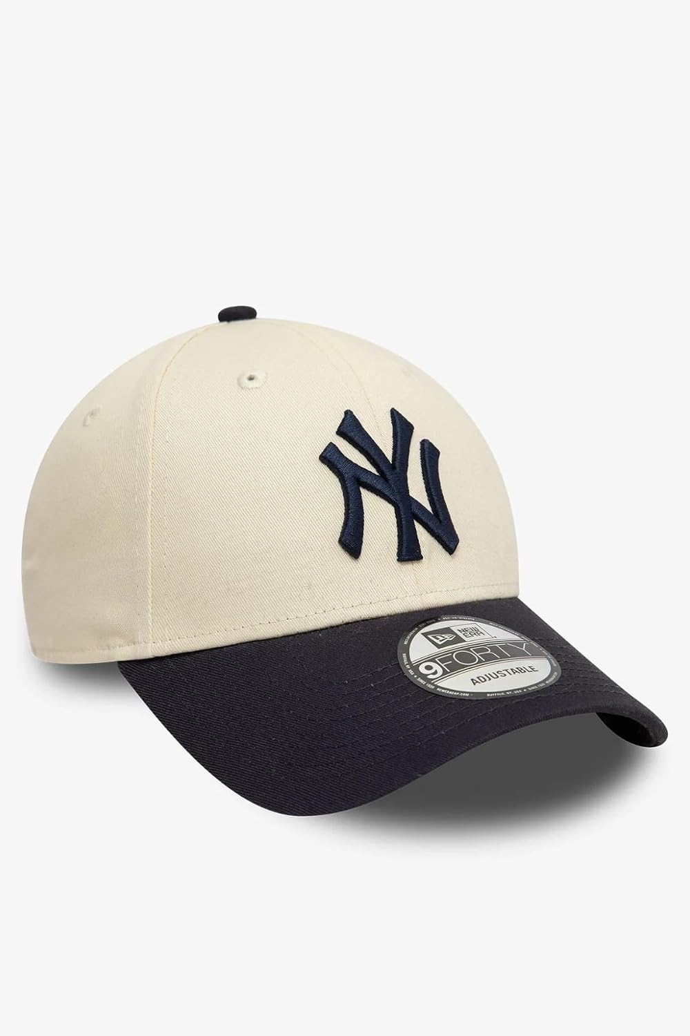 New Era Gorra de béisbol de los New York Yankees de la MLB de bloque de color para adultos, color beige claro, talla única, beige claro, talla única