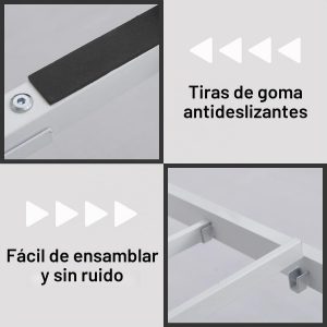 Catrimown Marco de Cama Tamaño Full con Cabecero, Marco de Cama de Metal Full con Soporte de Listones de Acero, Almacenamiento Bajo la Cama, No Necesita Somier, Sin Ruido, Fácil Montaje, Blanco