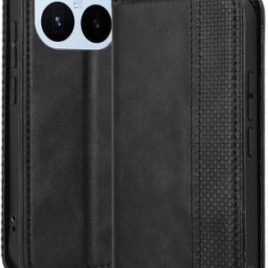 Funda compatible con Xiaomi 17T Pro, funda protectora de piel sintética para teléfono compatible con Xiaomi 17T Pro 5G 2602EPTC0G, color negro