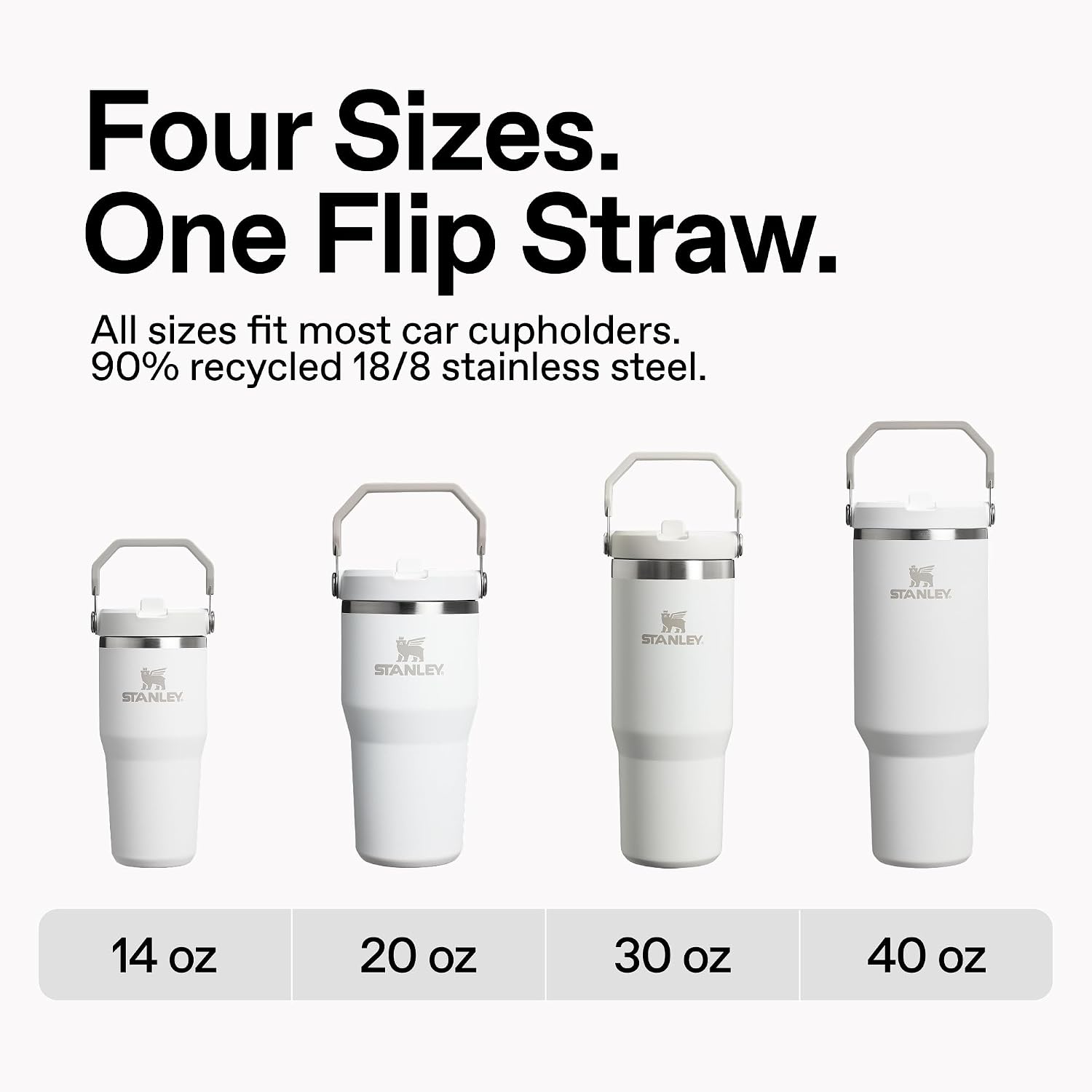 STANLEY IceFlow 2.0 Flip Straw Tumbler, 20 oz, Rose Quartz