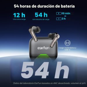 EarFun Air Pro 4+ Auriculares inalámbricos con cancelación de ruido
