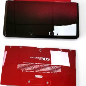 Replacement Housing Shell Cover Case for Nintendo 3DS Game Console, Complete Full Replacement Case Accessories for 3DS Red
