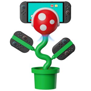 Switch 2 Dock con ventilador de refrigeración para Nintendo Switch 2/1/OLED, estación de acoplamiento para TV compatible con 4K 60Hz HD, interruptor de carga 2 Joypads, carga rápida USB-C PD, carga rápida, Piraña Dock Gen 2 Plantdock Lindo regalo para juegos