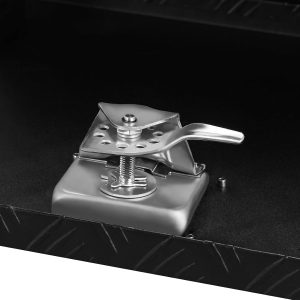Aluminum Truck Tool Box With Lock & Keys, Heavy Duty Pick-Up Truck Bed 5 Bar Tread Tool Box, Trailer Storage Tool Box (18")