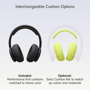 Beats 360 — Over-Ear Headphones with Interchangeable Cushions, Sweat & Water Resistance and Noise Cancellation — Black with Black Performance Knit Cushions