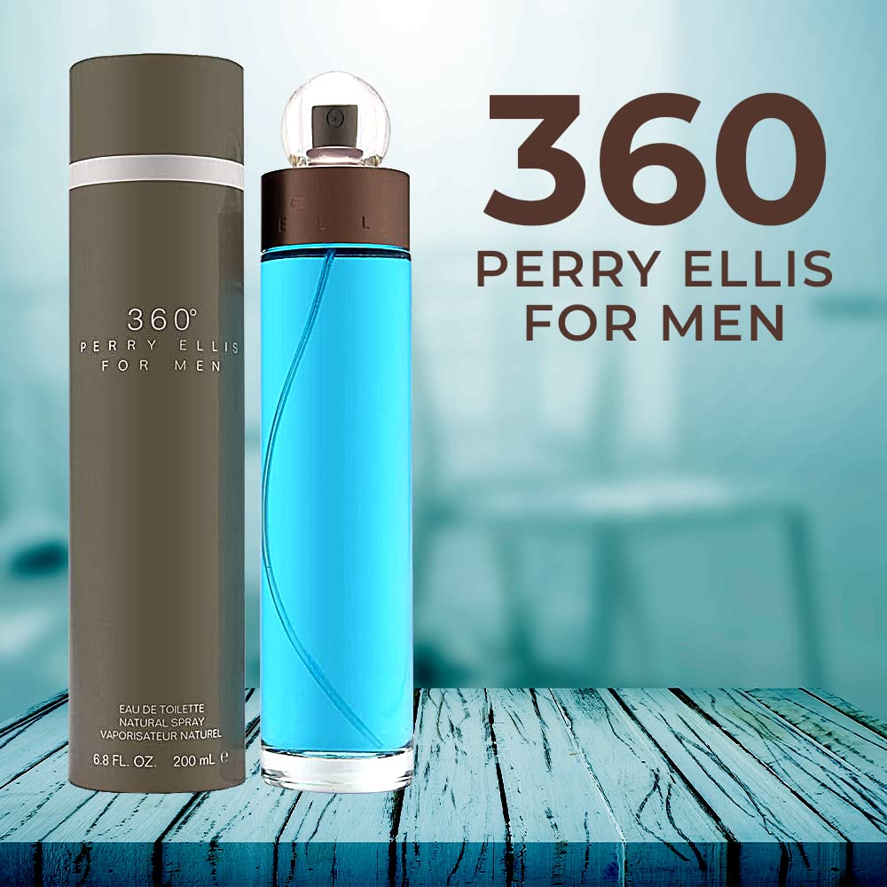 Perry Ellis 360 For Men Eau De Toilette Spray 6.7 onzas, transparente