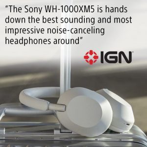 Sony WH-1000XM5 Premium Noise Cancelling Wireless Headphones, Midnight Blue