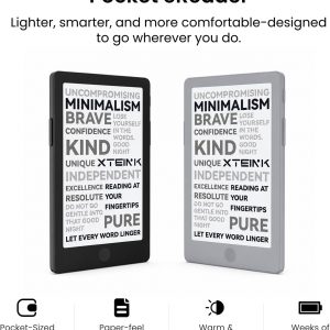 XTEINK X4 Pro 4.3" ebook Reader with Front Light & Touchscreen, Space Black
