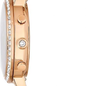 Swarovski Matrix Tennis Chrono Watch, Swiss Made, Leather Strap, Pink, Rose Gold-Tone Finish