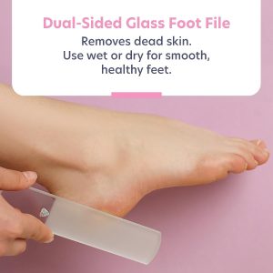 Bona Fide Beauty Czech Glass Gift Set: Foot File, Nail File, Cuticle Pusher
