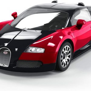 Airfix J6020 Quickbuild - Kits de autos de plástico para modelo, Bugatti 16.4 Veyron negro/rojo, kit de fácil montaje, autos de carreras clásicos para adultos y niños, modelos de autos deportivos, juego de juguetes de construcción