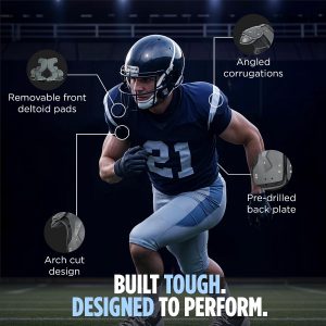 Sports Unlimited Xcalibur Adult Football Shoulder Pads, Mens Shoulder Pads for Football