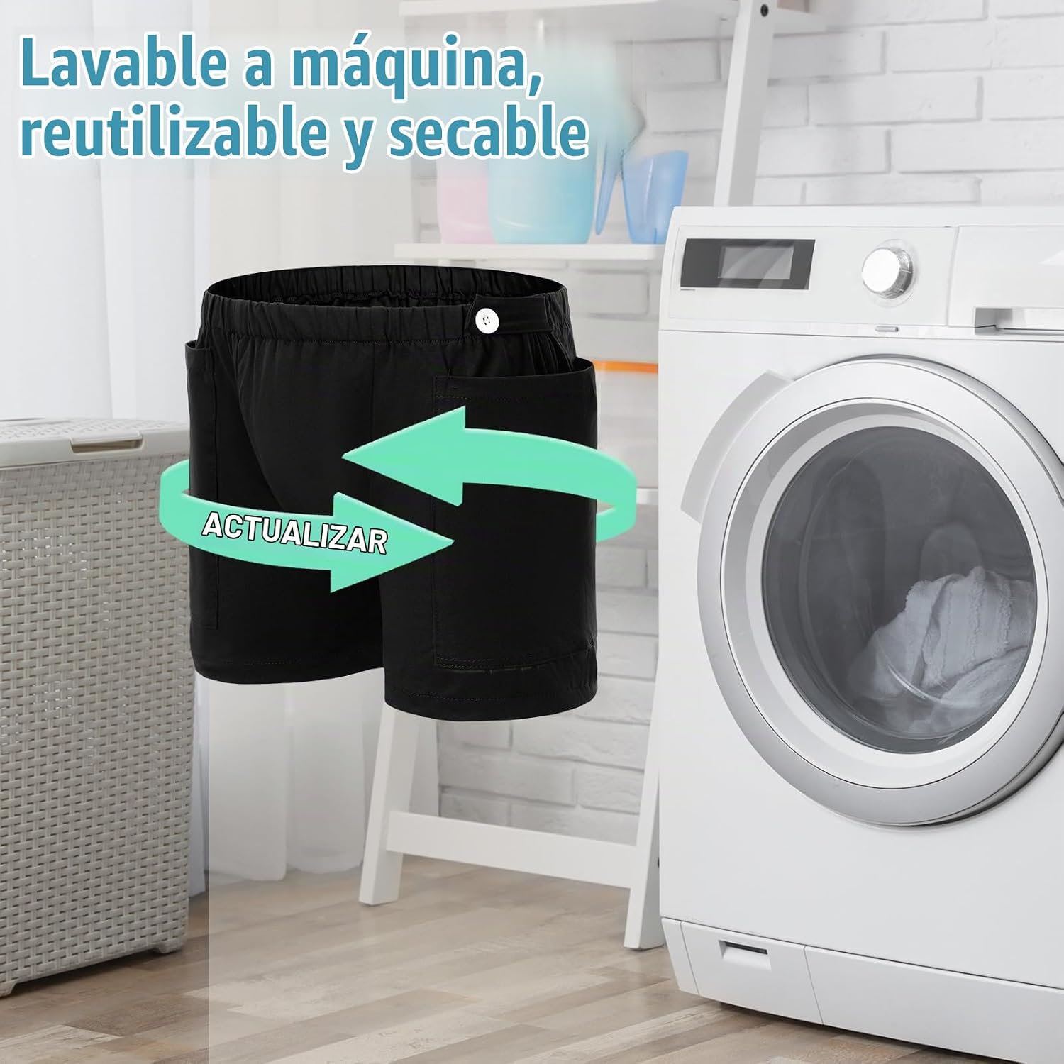 Timgle 6 piezas de pantalones de bolsa de orina, ropa interior con catéter para el cuidado de la incontinencia, bolsa de drenaje de orina, pantalones de cuidado de drenaje de ostomía, ropa interior para cirugías abdominales, pacientes con incontinencia, doble bolsillo