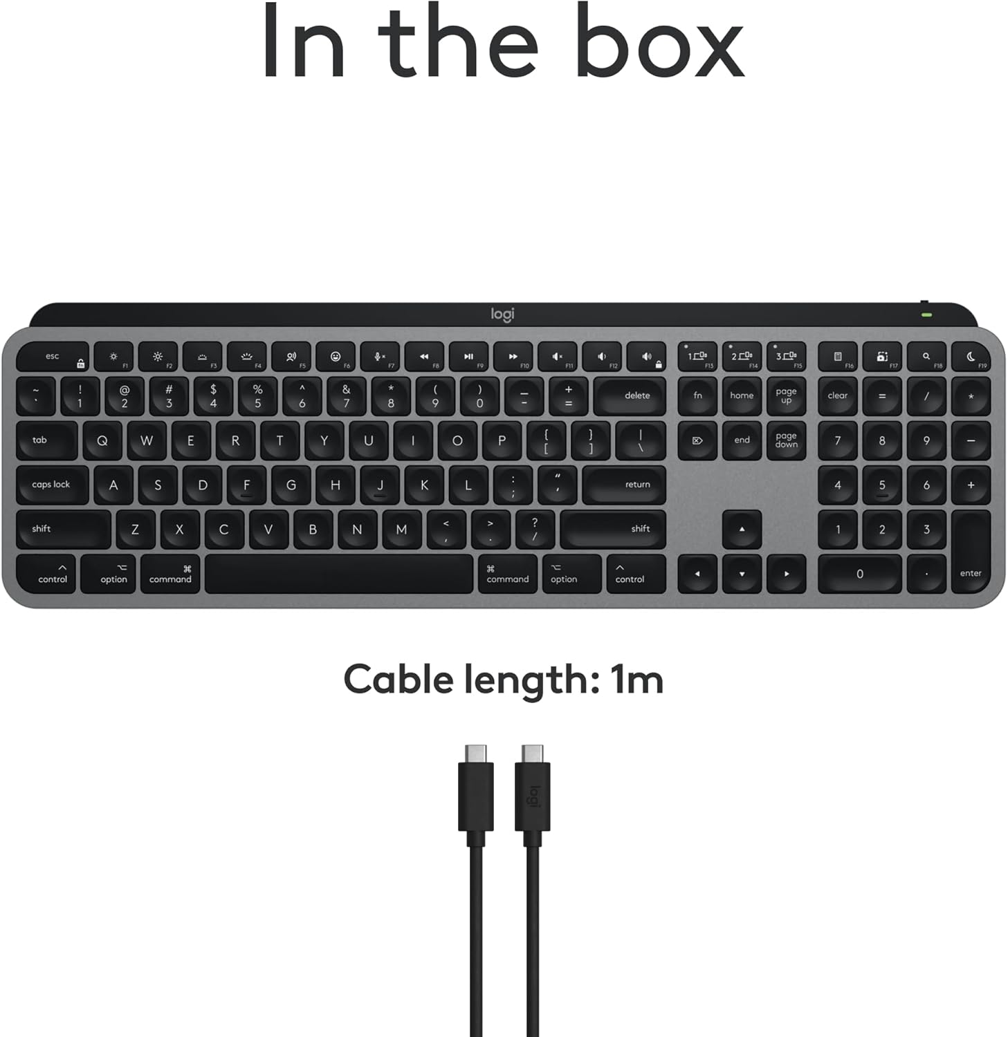 Logitech MX Keys S Mac Wireless Keyboard Fluid Precise - Space Grey