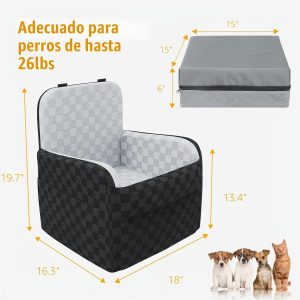 PETICON Asiento de coche impermeable para perros pequeños y medianos