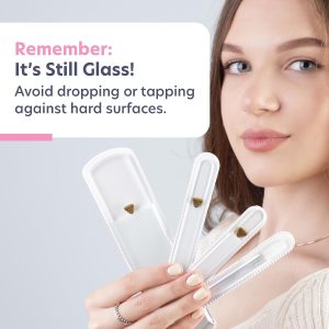 Bona Fide Beauty Czech Glass Gift Set: Foot File, Nail File, Cuticle Pusher