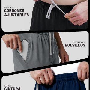 Multipack de pantalones cortos deportivos de malla transpirable para hombre
