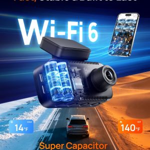 70mai A810 Lite 4K Dash Cam Front and Rear, 5GHz Wi-Fi 6 DashCam, Car Camera 4G LTE Remote Access, GPS Tracking, HDR Night Vision, 24H Parking Mode, Voice Control, Emergency Lock