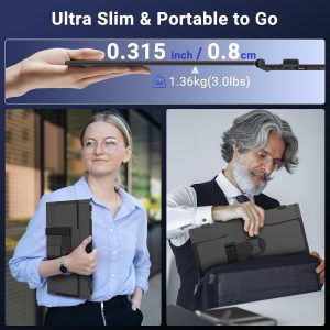 14" Laptop Screen Extender, 1080P FHD Triple Laptop Monitor Extender, 3.0lbs Ultra-Slim Portable Monitor Laptop Fit for 13"-17" Laptops, USB-C Plug&Play Travel Monitor Compatible with Wins/Mac/Chrome