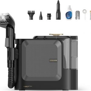 DREAME N20 - Máquina limpiadora de alfombras de vapor con lavado de vapor y agua caliente, limpiador de tapicería portátil con autolimpieza, succión de 17 Kpa, perfecto para mascotas, automóvil