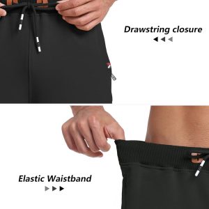 GEEK LIGHTING Mens Shorts Casual 8" Cotton Drawstring Zipper Pockets Elastic Waist Lightweight Summer Athletic Beach Shorts