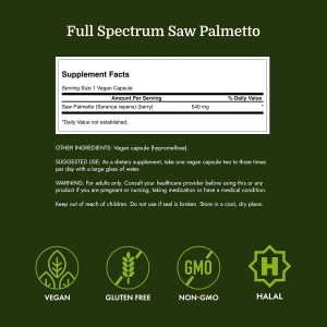 Swanson Saw Palmetto for Men, Herbal Supplement for Prostate Support, 250ct