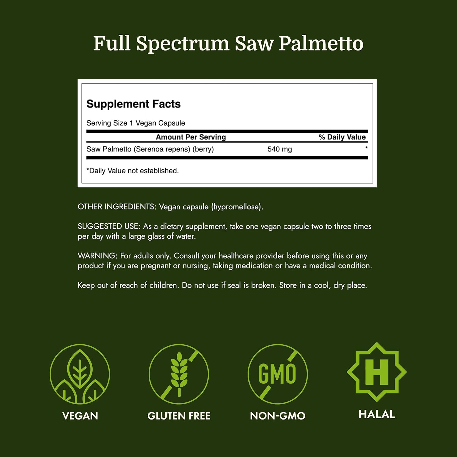 Swanson Saw Palmetto for Men, Herbal Supplement for Prostate Support, 250ct