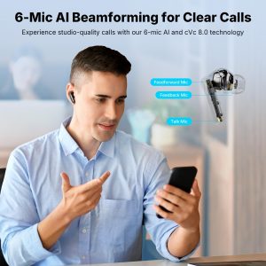 EarFun Air Pro 4+ Auriculares inalámbricos con cancelación de ruido