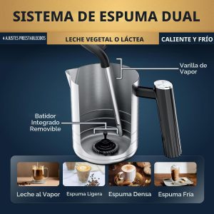 Ninja Luxe Café 3 en 1 - Máquina de café expreso, café por goteo y café frío | Molinillo de café integrado, espumador de leche, manipulación asistida y almacenamiento de accesorios de espresso