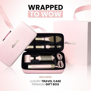ELLA BELLA® 6 in 1 Professional Hot Air Styler & Straightener, Fast Drying