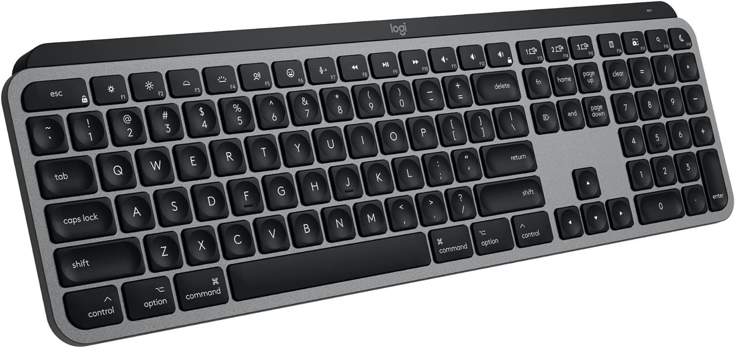 Logitech MX Keys S Mac Wireless Keyboard Fluid Precise - Space Grey