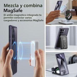 ESR para Samsung S24 Ultra, Funda Compatible con MagSafe, Estuche Magnético para Samsung Galaxy S24 Ultra, Protección de Grado Militar, Resistente al Amarilleo, Morado Esmerilado