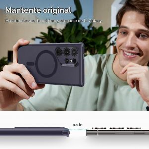ESR para Samsung S24 Ultra, Funda Compatible con MagSafe, Estuche Magnético para Samsung Galaxy S24 Ultra, Protección de Grado Militar, Resistente al Amarilleo, Morado Esmerilado