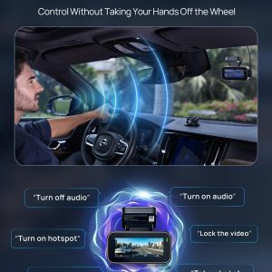 70mai A810 Lite 4K Dash Cam Front and Rear, 5GHz Wi-Fi 6 DashCam, Car Camera 4G LTE Remote Access, GPS Tracking, HDR Night Vision, 24H Parking Mode, Voice Control, Emergency Lock