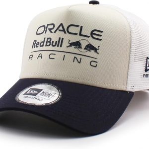 New Era Mesh Cap, Oracle Red Bull Racing SEASONAL TRUCKER MESH CAP CREAM-NAVY ORACLE RED BULL RACING Snapback SNAPBACK 940EF Hat, Trucker Cap
