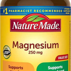 Nature Made Magnesium Oxide 250 mg for Muscle Relaxation, 200 Tablets