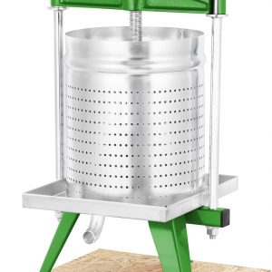 4 Gallon / 15L Mosakar Fruit Wine Press. All juice contact parts are AISI 304 Stainless Steel. Apple Grape Cider Press for Home Brewing