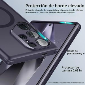 ESR para Samsung S24 Ultra, Funda Compatible con MagSafe, Estuche Magnético para Samsung Galaxy S24 Ultra, Protección de Grado Militar, Resistente al Amarilleo, Morado Esmerilado
