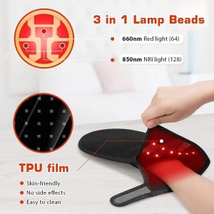 Red Light Therapy Device for Hands, Infrared-Light-Therapy-Gloves Finger Wrist, Led Near Infrared Light Skin Care(Pack of 1)