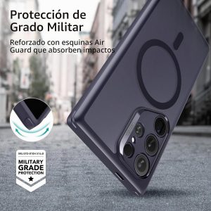ESR para Samsung S24 Ultra, Funda Compatible con MagSafe, Estuche Magnético para Samsung Galaxy S24 Ultra, Protección de Grado Militar, Resistente al Amarilleo, Morado Esmerilado