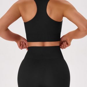 OLCHEE Womens Workout Sets 2 Piece Racerback Sports Bra High Waist Leggings