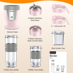 Smoothie Blender and Grinder Combo, 10-Piece Blenders Shakes