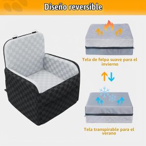 PETICON Asiento de coche impermeable para perros pequeños y medianos