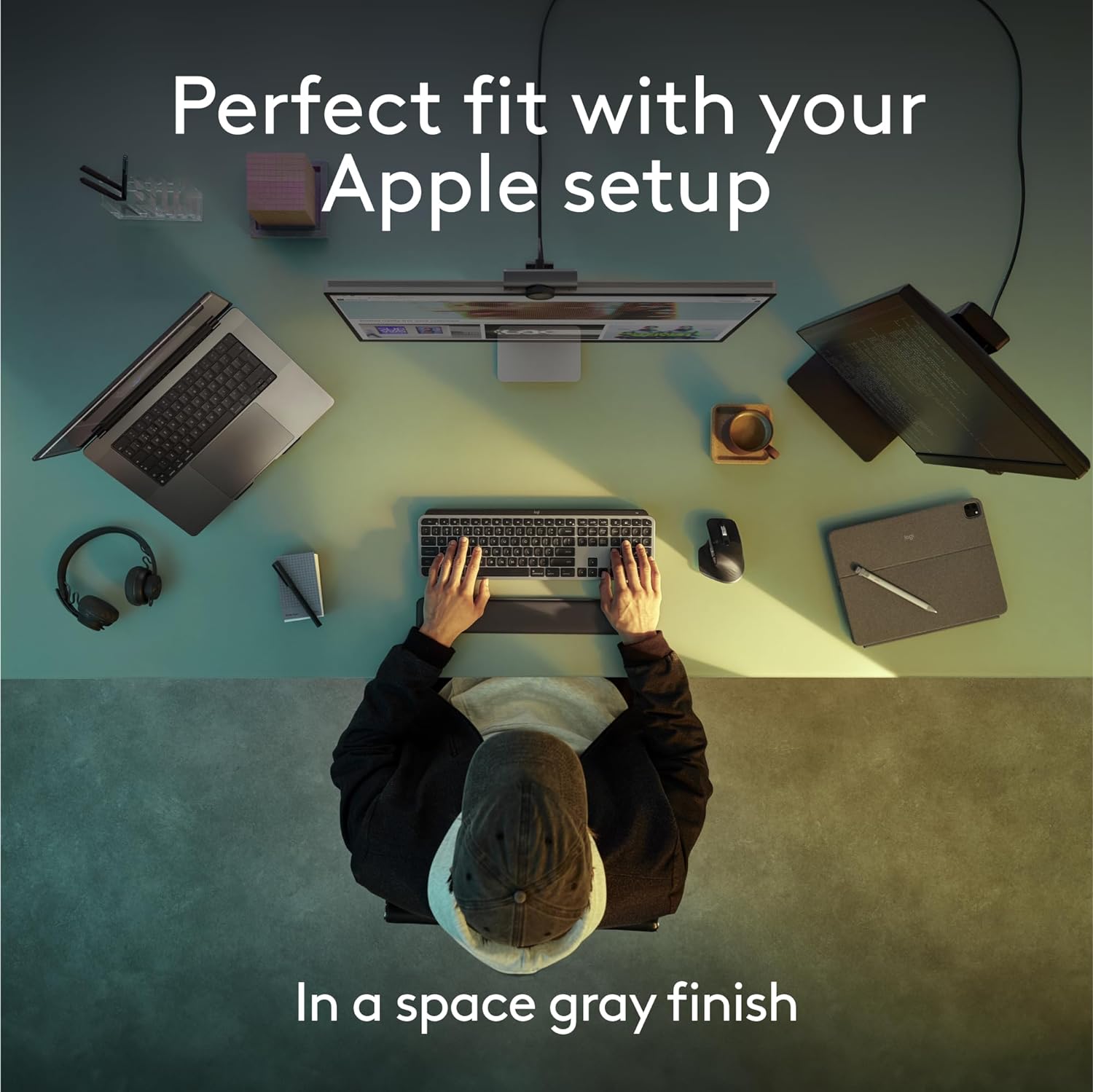 Logitech MX Keys S Mac Wireless Keyboard Fluid Precise - Space Grey