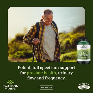 Swanson Saw Palmetto for Men, Herbal Supplement for Prostate Support, 250ct